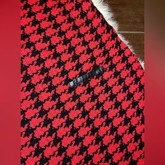 Gramercy 22 Knit 3/4 Sleeve Faux Leather Trimmed Zip Back Shift Dress sz 3X - Picture 4 of 7